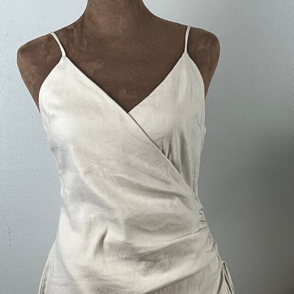 Beck + Bridge Beige V Neck Spaghetti Strap Dress Size 8 - Picture 2 of 9